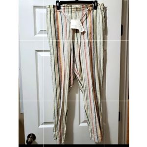 Multi- Colored Stripe Pants BEACH LUNCH LOUNGE (Made With Linen) SIZE L